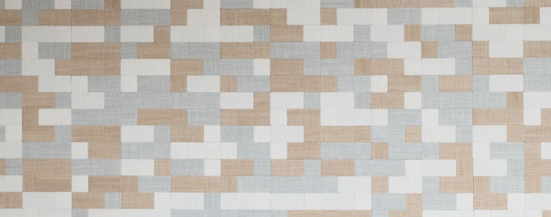 Hand pattern mosaic tile tile mirror self-adhesive aluminum cream beige gray combination metal textile look MOS200-2522_m