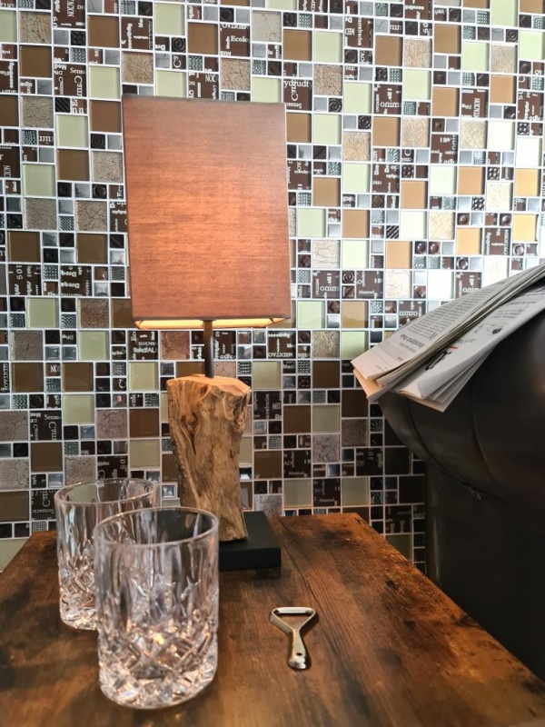 Hand pattern transparent crystal mosaic glass mosaic silver brown wall tile mirror kitchen shower bathroom MOS88-1317_m