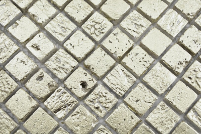 Hand-painted mosaic stone resin gold wall tile backsplash kitchen bathroom MOS88-0707_m