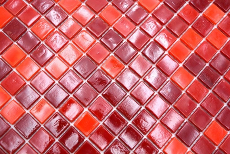Hand sample glass glass mosaic red wall tile backsplash kitchen bathroom MOS58-0009_m