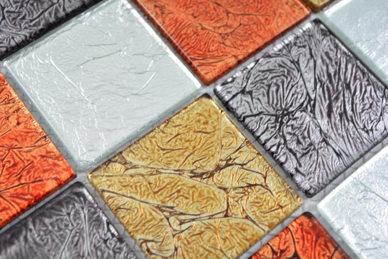 Hand pattern transparent crystal glass mosaic gold silver black red structure wall tile backsplash kitchen bathroom MOS73-71739_m