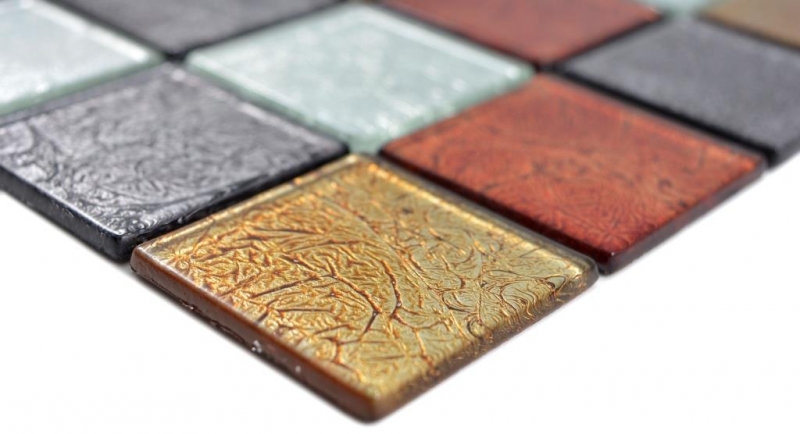 Hand pattern transparent crystal glass mosaic gold silver black red structure wall tile backsplash kitchen bathroom MOS73-71739_m