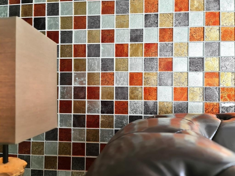 Hand pattern transparent crystal glass mosaic gold silver black red structure wall tile backsplash kitchen bathroom MOS73-71739_m