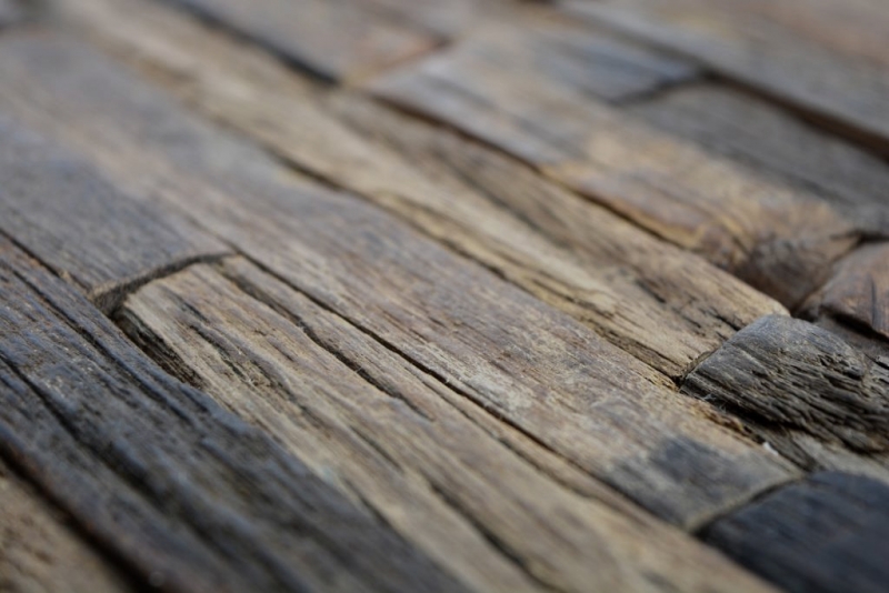 Hand sample wood mosaic composite boot Old Wood wood FSC mosaic tile wall tile backsplash kitchen bathroom MOS160-21_m