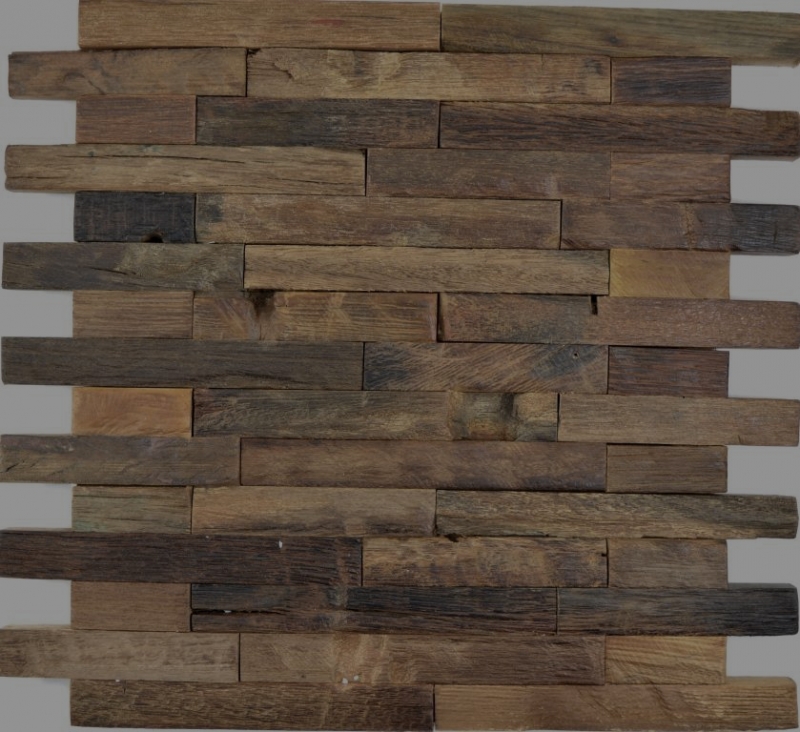 Hand sample wood mosaic composite boot Old Wood wood FSC mosaic tile wall tile backsplash kitchen bathroom MOS160-21_m