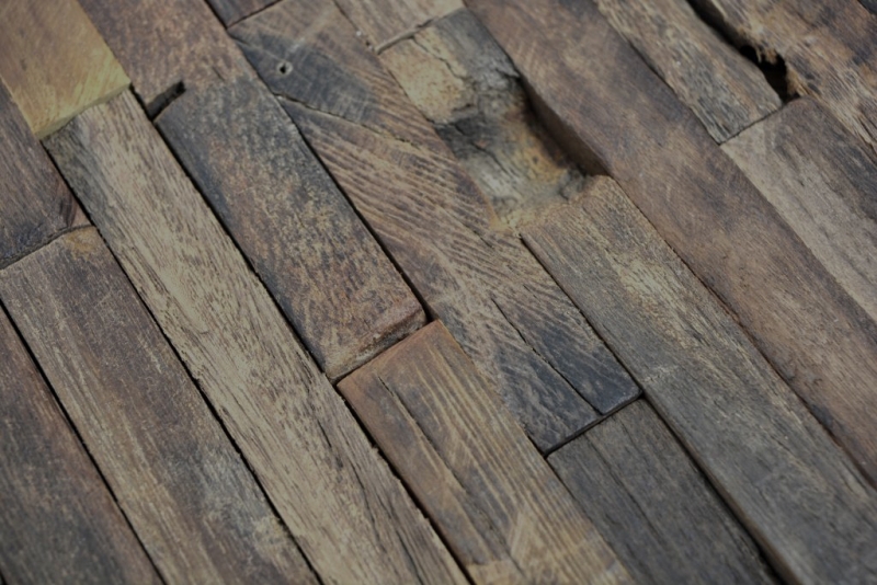 Hand sample wood mosaic composite boot Old Wood wood FSC mosaic tile wall tile backsplash kitchen bathroom MOS160-21_m