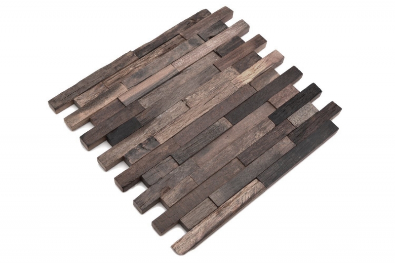 Hand sample wood mosaic composite boot Old Wood wood FSC mosaic tile wall tile backsplash kitchen bathroom MOS160-21_m