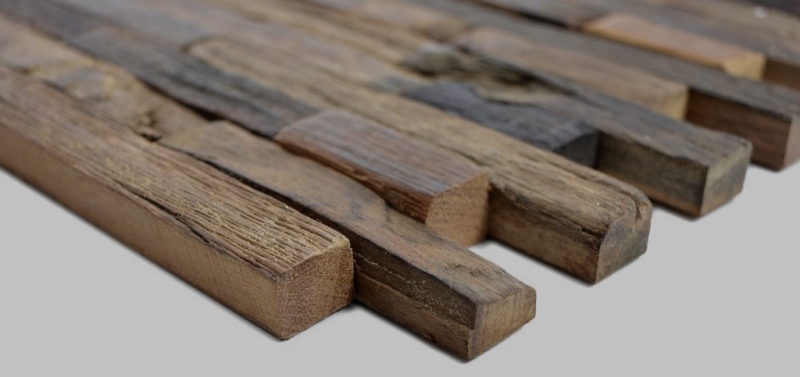 Hand sample wood mosaic composite boot Old Wood wood FSC mosaic tile wall tile backsplash kitchen bathroom MOS160-21_m