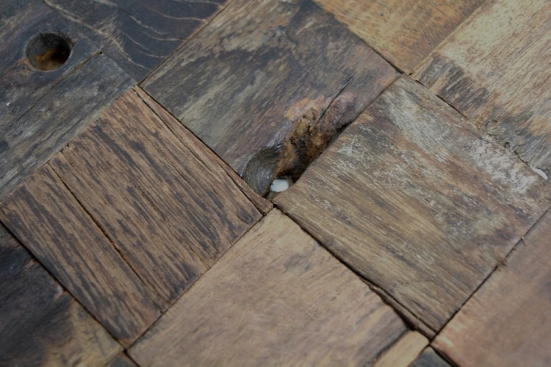 Hand sample wood mosaic boot Old Wood wood FSC mosaic tile wall tile backsplash kitchen bathroom MOS160-23_m