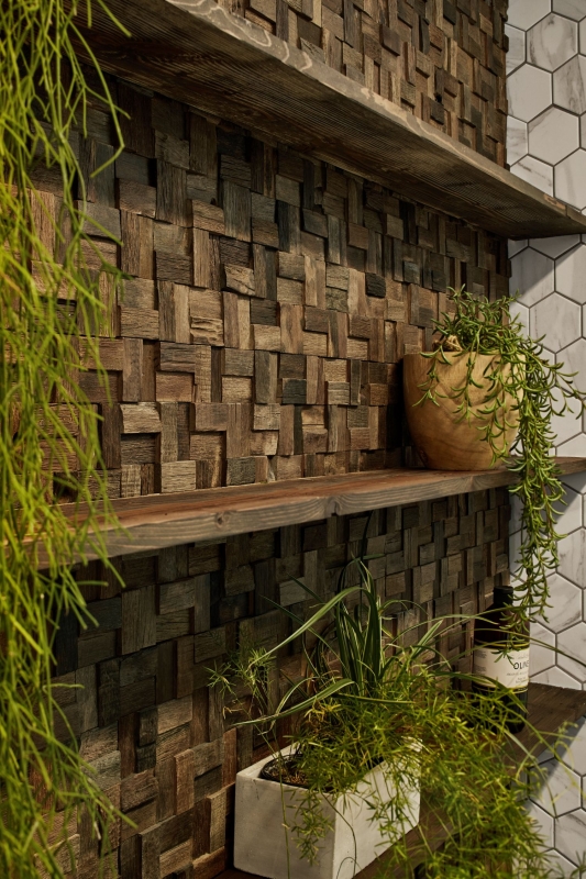 Hand sample wood mosaic parquet boot OLD Wood wood FSC mosaic tile wall tile backsplash kitchen bathroom MOS160-25_m