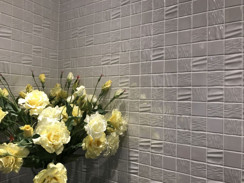 Hand sample ceramic mosaic Kanaan white plain mosaic tile wall tile backsplash kitchen bathroom MOS14-0111_m