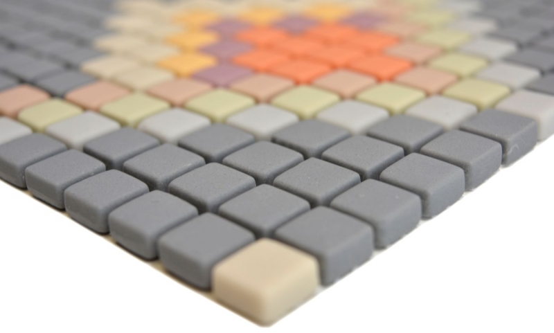 Hand sample GLASS mosaic Roma light gray matt mosaic tile wall tile backsplash kitchen bathroom MOS140-RO4_m