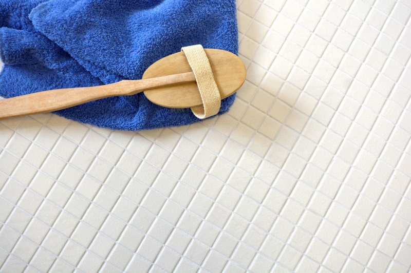 Hand-painted mosaic tile SLIPPROOF SLIPPROOF FLOOR WALL OLD WHITE MOS18-0102-R10_m