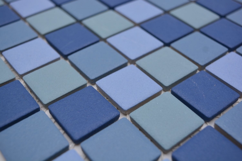 Hand-patterned blue turquoise pool mosaic tile SLIPPING SHOWER FLOOR TILES MOS18-0404-R10_m