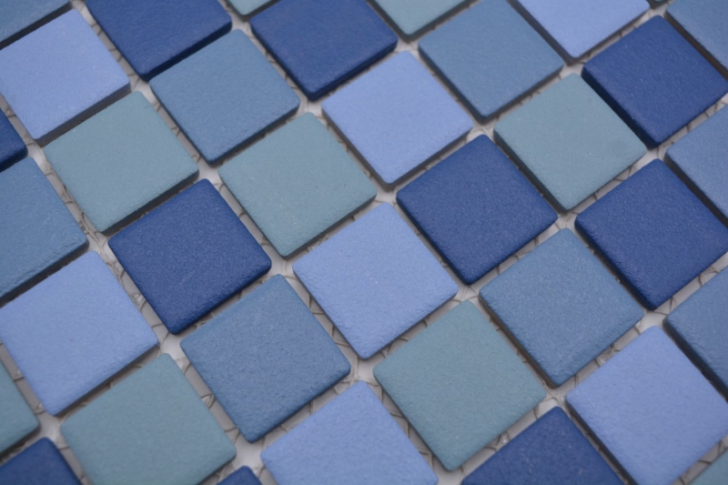 Hand-patterned blue turquoise pool mosaic tile SLIPPING SHOWER FLOOR TILES MOS18-0404-R10_m