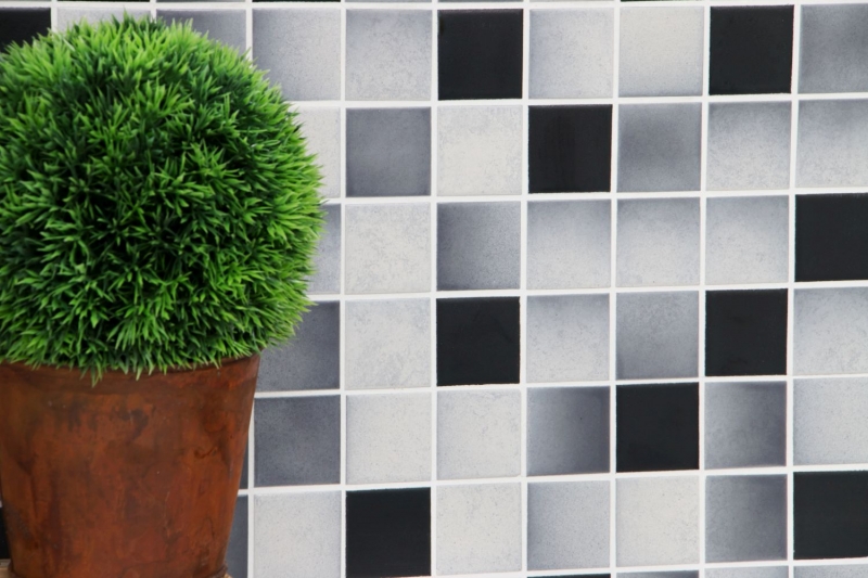 Hand-painted mosaic tile ceramic GRAY MIX SLIPPROOF SLIPPROOF MOS16-2211-R10_m