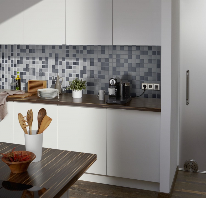 Hand-painted mosaic tile ceramic GRAY MIX SLIPPROOF SLIPPROOF MOS16-2211-R10_m