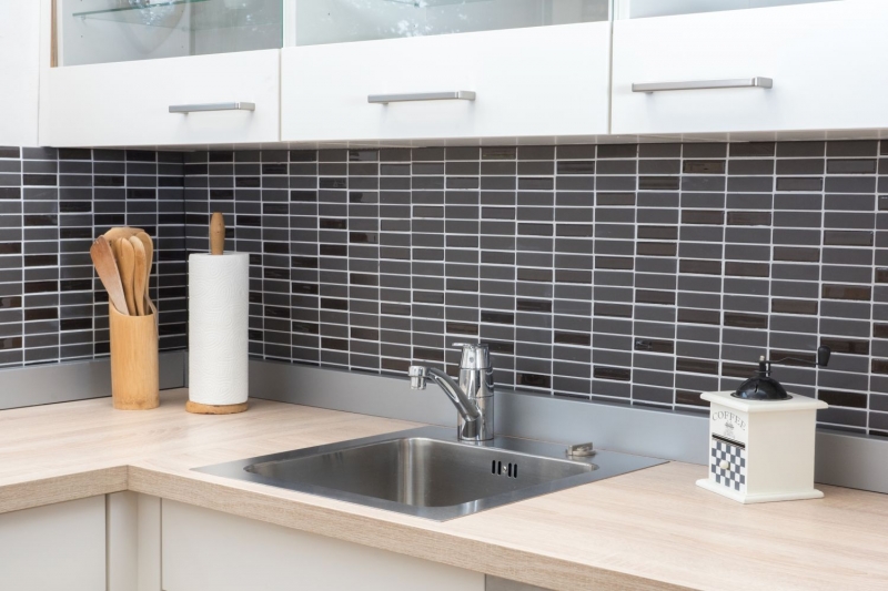 Hand pattern mosaic tile ceramic rods brown unglazed glass shower tray floor tile MOS24-1313-R10_m