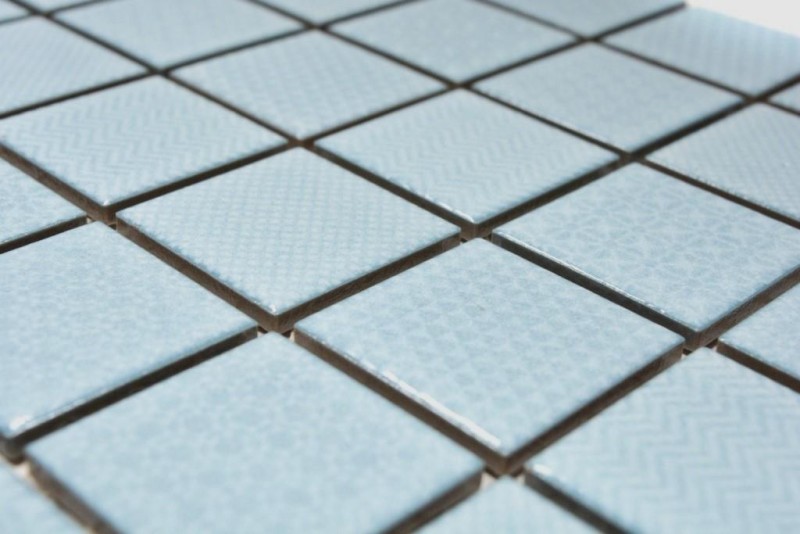 Mosaic tiles TURQUOISE AQUA BLUE LIGHT BATHROOM pool tile backsplash kitchen wall MOS16-0402_f | 10 mosaic mats