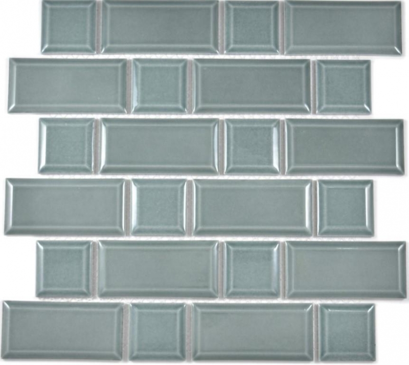 Metro Subway mosaic tiles ceramic tile backsplash kitchen wall petrol MOS26WM-0218_f | 10 mosaic mats