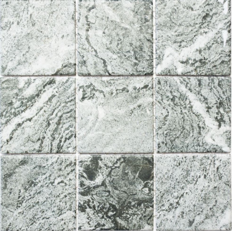 Mosaic tile ceramic stone effect texture gray tile backsplash kitchen MOS22-HWA9GY_f | 10 mosaic mats