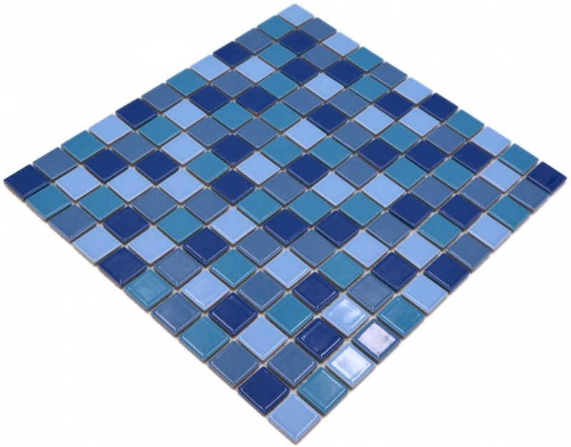 Mosaic tile Ceramic mosaic blue green turquoise glossy Tile backsplash MOS18-0408_f