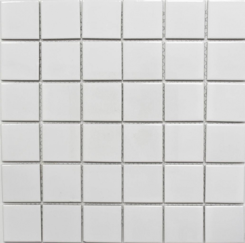 Mosaic tile ceramic white glossy tile mirror bathroom wall MOS16B-0101_f