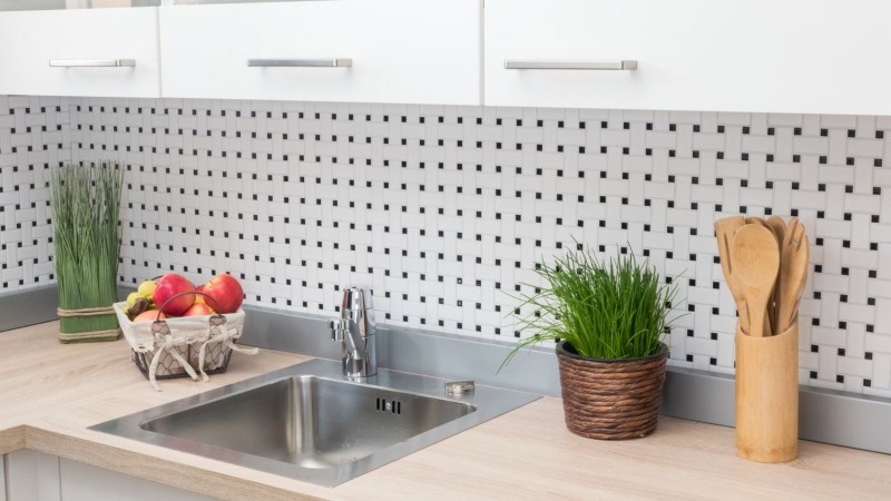 Mosaic tile ceramic Basket white matt black matt MOS13-CBAS19_f