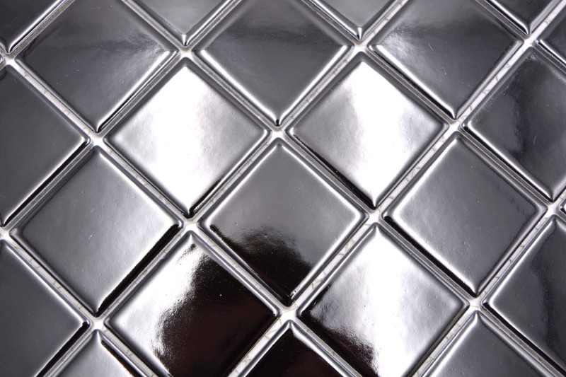 Mosaic tile ceramic black glossy tile backsplash kitchen backsplash MOS16B-0301_f
