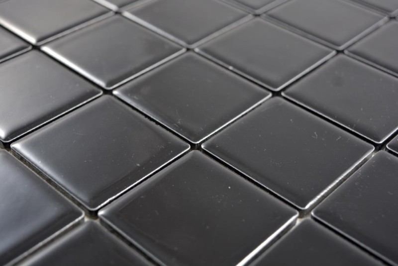 Mosaic tile ceramic black glossy tile backsplash kitchen backsplash MOS16B-0301_f
