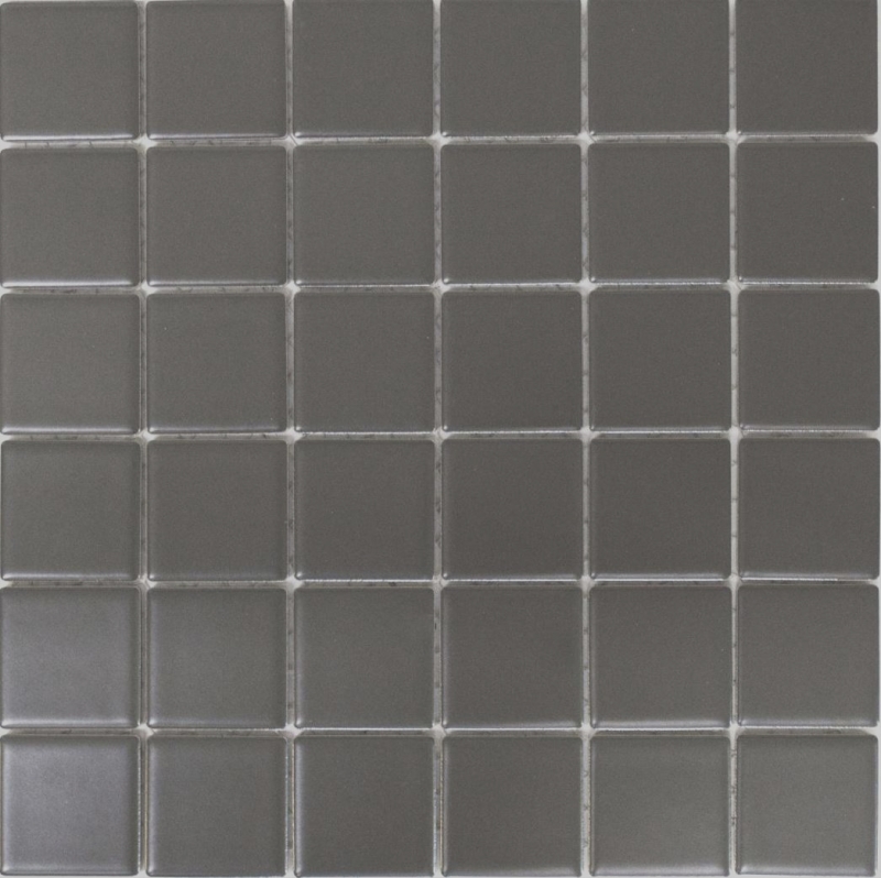 Mosaic tile ceramic gray metal matt backsplash MOS16B-0211_f