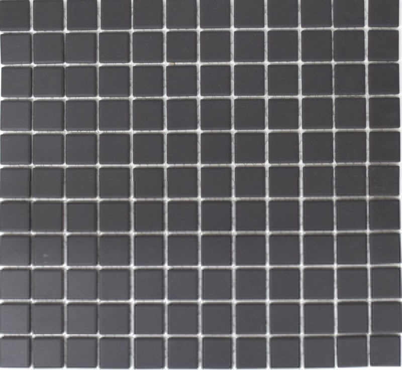Mosaic tile ceramic black unglazed shower tray floor tile MOS18B-0311-R10_f