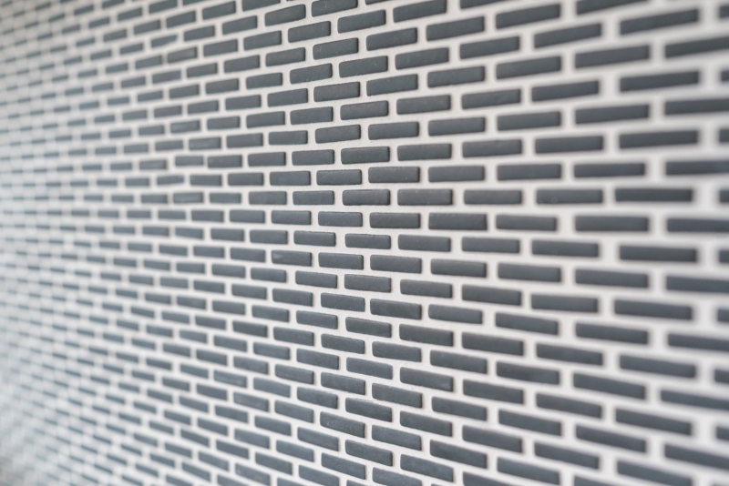 Mosaic tile ECO GLAS Brick Enamel black matt MOS140-B21B_f | 10 mosaic mats