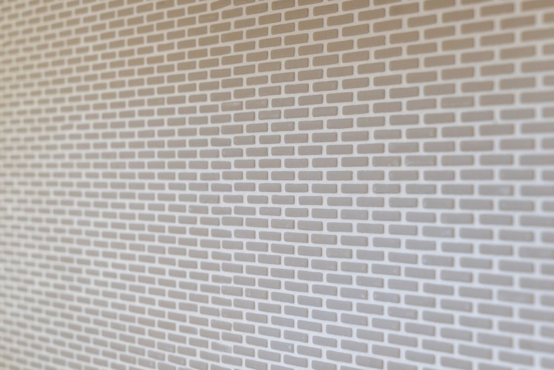 Mosaic tile ECO GLAS Brick Enamel cream matt MOS140-B23C_f | 10 mosaic mats