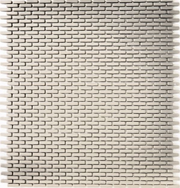Mosaic tile ECO GLAS Brick Enamel cream matt MOS140-B23C_f | 10 mosaic mats
