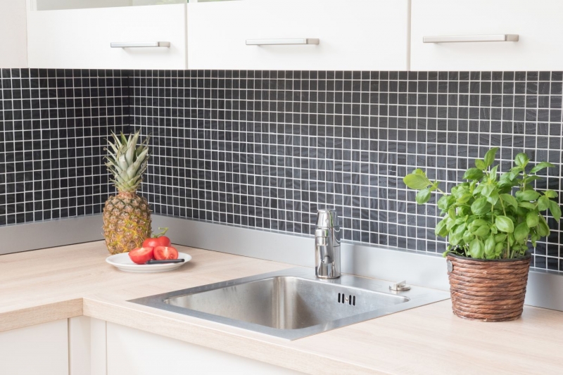Mosaic tile ECO GLAS black anthracite MOS360-03_f | 10 mosaic mats