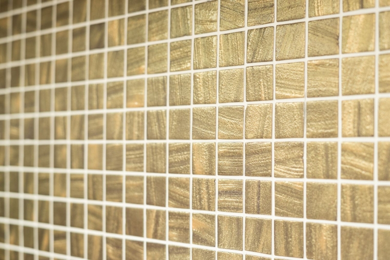 Mosaic tile ECO GLAS satin gold MOS360-05_f | 10 mosaic mats