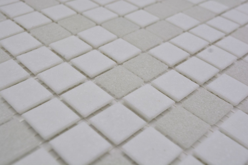 Mosaic tile glass white wall tile bathroom tile shower splashback tile mirror MOS52-0103_f | 10 mosaic mats