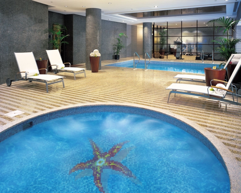 Swimming pool mosaic pool mosaic tile glass light blue blue paper-bonded MOS52-0402_Papier_f | 10 mosaic mats