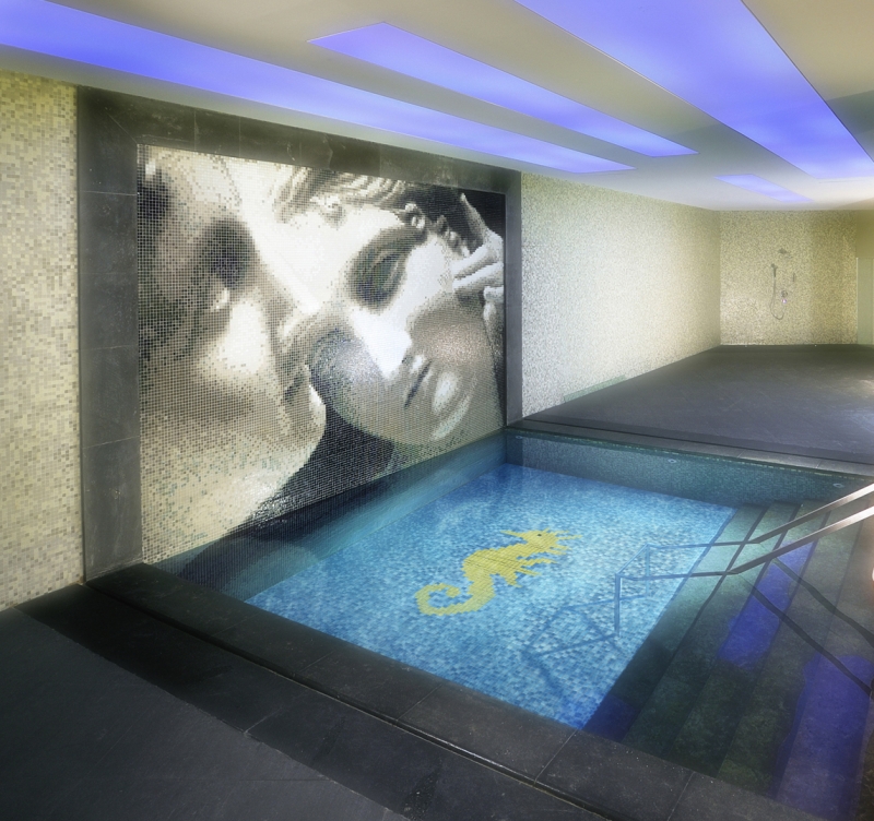 Swimming pool mosaic pool mosaic tile glass light blue blue paper-bonded MOS52-0402_Papier_f | 10 mosaic mats