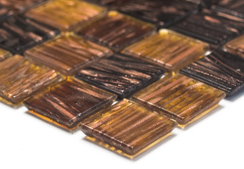 Mosaic tile glass Goldstar brown wall tile bathroom tile shower splashback tile backsplash MOS54-1306_f | 10 mosaic mats