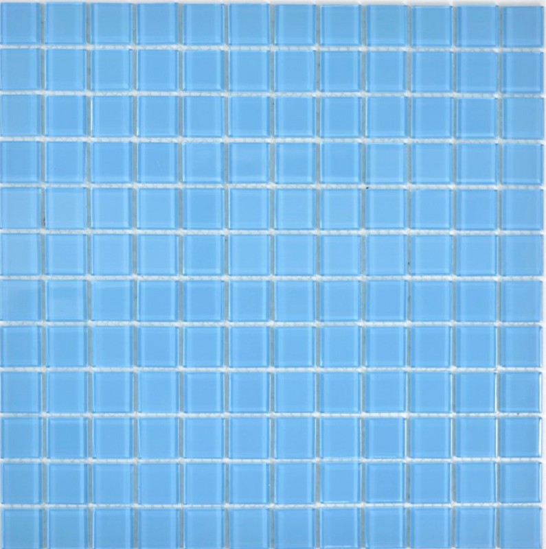 Mosaic tile Translucent glass mosaic Crystal light blue BATH WC Kitchen WALL MOS63-0402_f | 10 mosaic mats