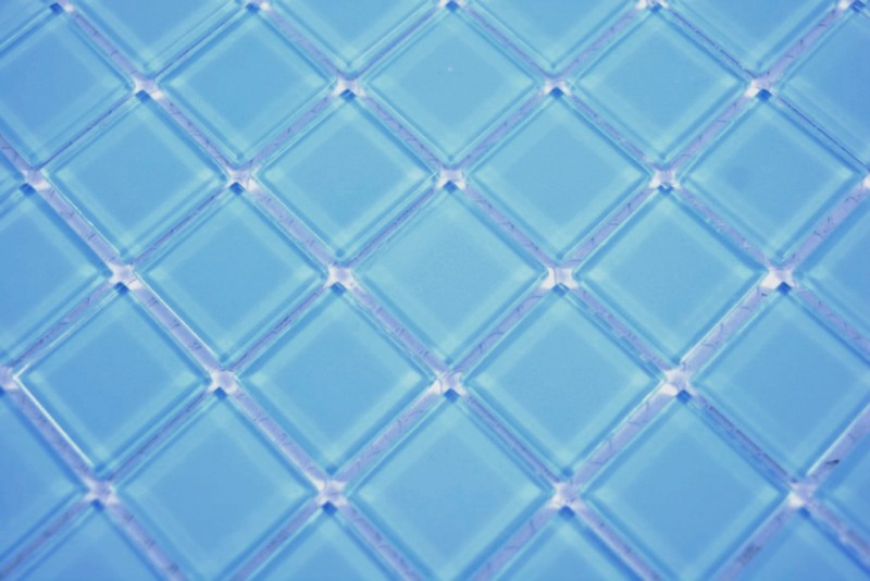 Mosaic tile Translucent glass mosaic Crystal light blue BATH WC Kitchen WALL MOS63-0402_f | 10 mosaic mats