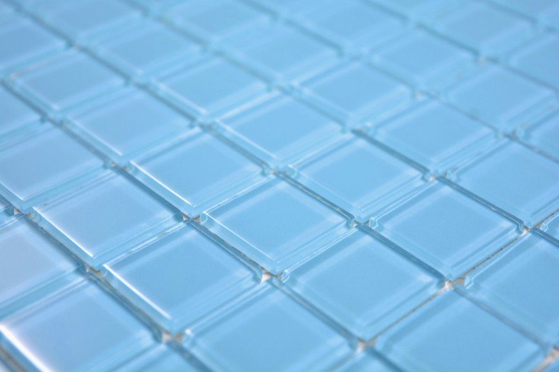 Mosaic tile Translucent glass mosaic Crystal light blue BATH WC Kitchen WALL MOS63-0402_f | 10 mosaic mats