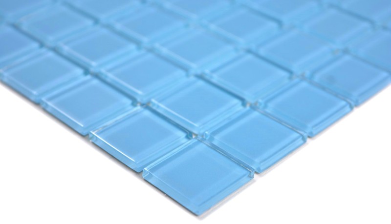 Mosaic tile Translucent glass mosaic Crystal light blue BATH WC Kitchen WALL MOS63-0402_f | 10 mosaic mats