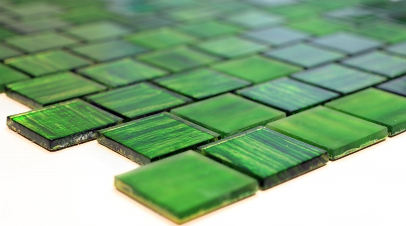 Mosaic tile Translucent glass mosaic Crystal frosted glass green clear matt frosted MOS68-CF43 10 mats