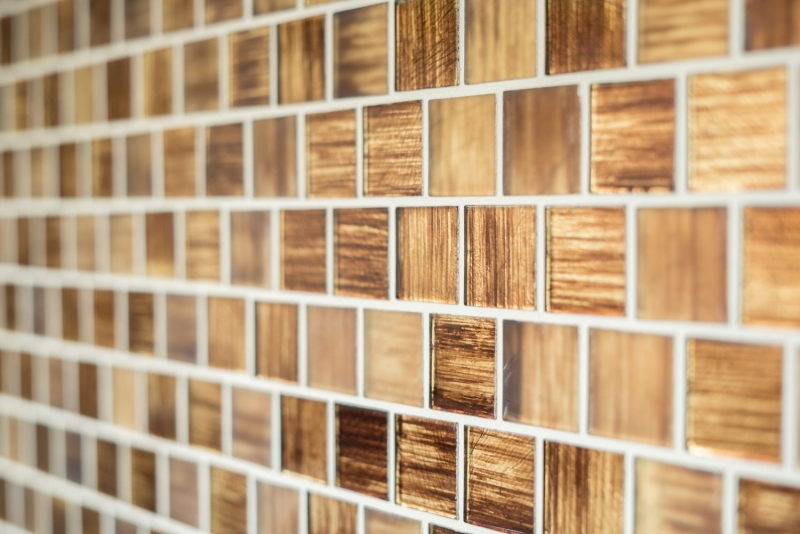 Mosaic tile Glass mosaic Crystal frosted glass brown clear matt frosted MOS78-CF85_f