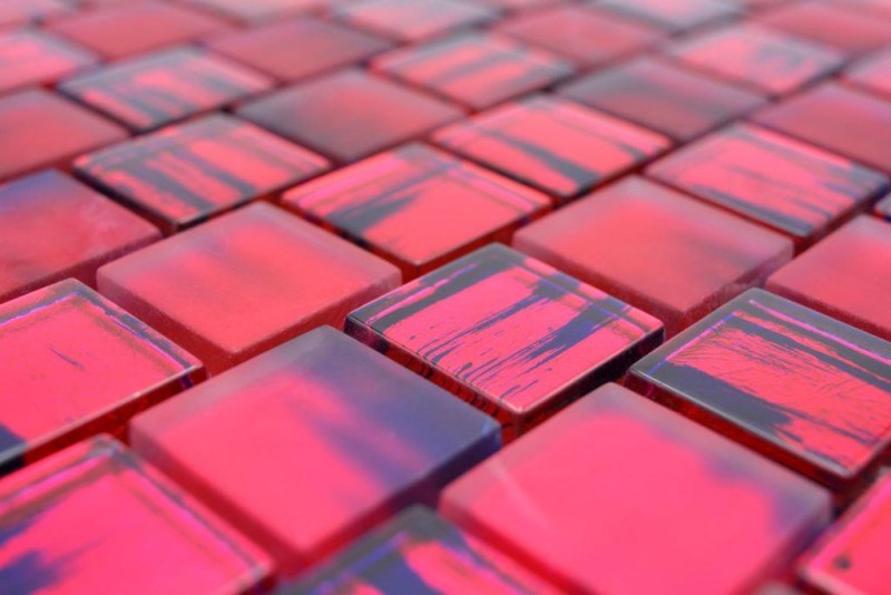 Mosaic tile Glass mosaic Crystal frosted glass pink clear frosted MOS78-CF87_f