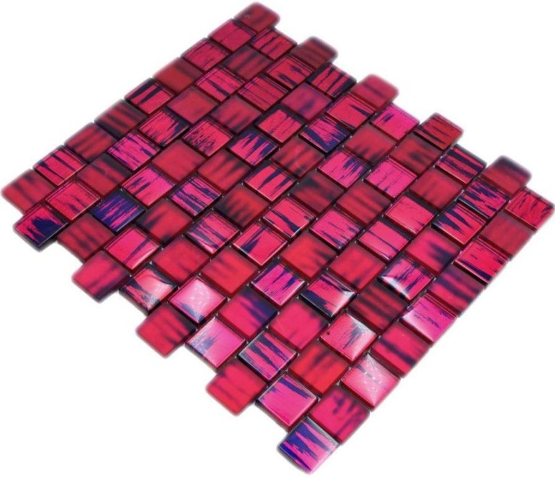 Mosaic tile Glass mosaic Crystal frosted glass pink clear frosted MOS78-CF87_f