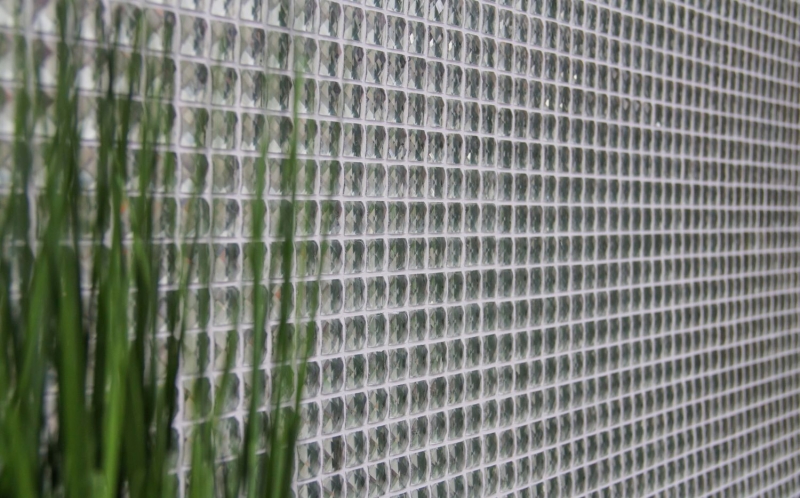 Mosaic tile Translucent crystal Glass mosaic Crystal Glitter silver MOS130-0204_f | 10 mosaic mats